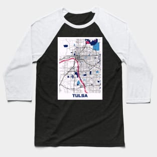 Tulsa - United States MilkTea City Map Baseball T-Shirt